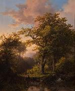 Johann Bernhard Klombeck A Forest Scene painting